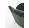 AMORINITO fotel, sötétzöld/arany