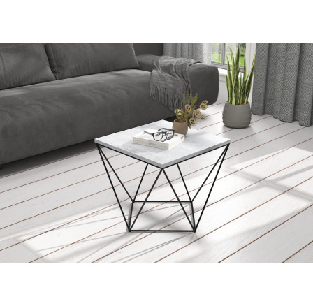 DIANA dohányzóasztal 50x50 Fekete+Beton