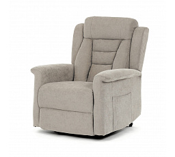 Polohovací křeslo, elektrické kabelové ovládání, béžová, látka, TV-7072 LAN2