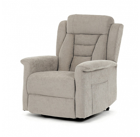 Polohovací křeslo, elektrické kabelové ovládání, béžová, látka, TV-7072 LAN2