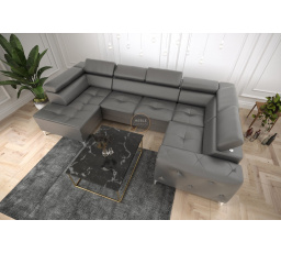 NAROŻNIK ORION MAX II Z FUNKCJĄ SPANIA 165X350X185 CM SKÓRA NATURALNA - Skóry naturalne - Wybierz swój kolor , prawa