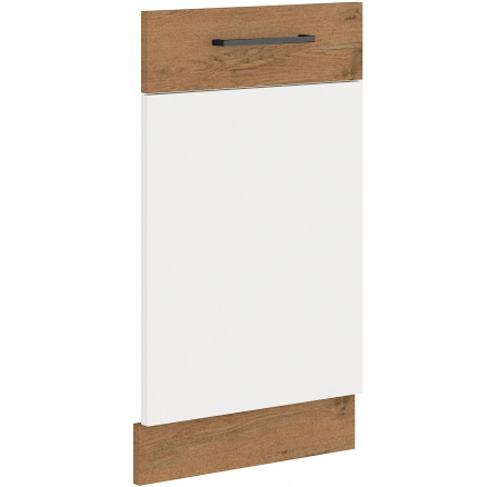 Dvířka na myčku bez panelu VEGAS - ZM 713x446, Dub Lancelot / Bílý lesk