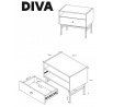 Noční stolek DIVA SN černý