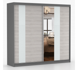 MULTI 32 gardróbszekrény - 233 cm, Szürke/Kathult