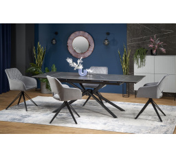 VITORINO étkezőasztal, fekete márvány hatás/fekete