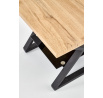 XENA KWADRAT dohányzóasztal, fekete/természetes tölgy