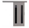 Tolóajtó a falra HERS 86 Szürke+Fekete Lacobel