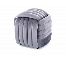 BRUNI puff, Szürke bársony