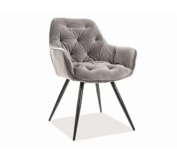 Étkezőszék CHERRY Velvet fekete/szürke Velvet Bluvel 14