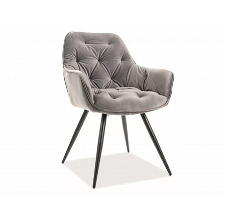 Étkezőszék CHERRY Velvet fekete/szürke Velvet Bluvel 14