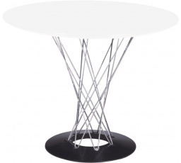 Ciklon kerek asztal, fehér