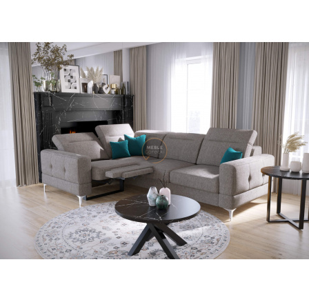 NAROŻNIK MALIBU RELAX Z FUNKCJĄ SPANIA 185x250 CM - lewa , Odcienie szarości NAROŻNIK MALIBU RELAX Z FUNKCJĄ SPANIA 185x250 CM - lewa , Odcienie szarości