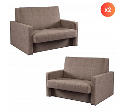 Zestaw 2x Fotel Do Spania Dwuosobowy MILAN 2 Beżowy