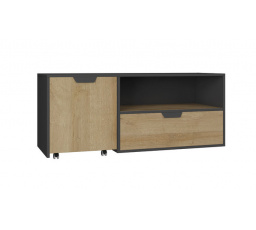 TV állvány NANO - NA10, grafit+rivera tölgy