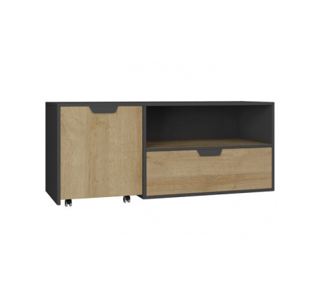 TV állvány NANO - NA10, grafit+rivera tölgy