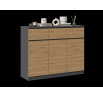 Komoda TOPA 3D3S, ANTRACIT/ DUB ARTISAN