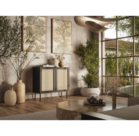 JUTA 100 komód, matt fekete