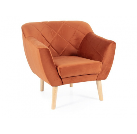 FOTEL KARO 1 VELVET CYNAMON BLUVEL 4215 / BUK
