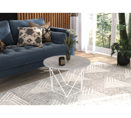 LIAM Dohányzóasztal Fehér+Beton