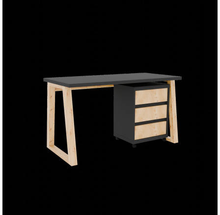 Íróasztal konténerrel Iwo I Grafit+Artisan