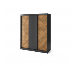 Marrphy III Dąb Caramel, Czarny Mat 220x60