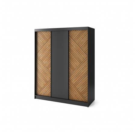 Marrphy III Dąb Caramel, Czarny Mat 220x60