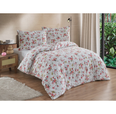 Flanelové francouzské povlečení 220x220, 70x90 Rosario red