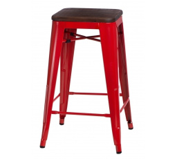 Paris Wood bárszék 75 cm piros fenyő dió