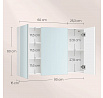 Tükrös szekrény, MDF, fehér, AZR-E1132 WT