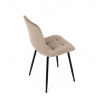 Jídelní židle, krémová, sametová látka, CT-281 CRM4
