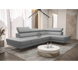 NAROŻNIK EMPORIO MINI 300x180 SKÓRA NATURALNA - prawa , Skóra szara