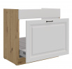 Dolní skříňka STELLO - 80 ZL 1S BB, Dub Artisan/Bílý mat
