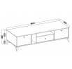 TV komoda Tomila 313/1, eukalyptus