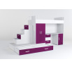 Postel PARADISE 5, Bílá Fialová Lesk