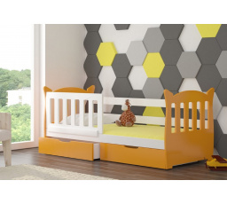 Ágy matraccal LENA Fehér+Narancssárga