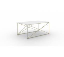 Dante Dohányzóasztal Arany+Fehér Fényes