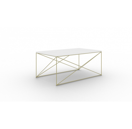 Dante Dohányzóasztal Arany+Fehér Fényes