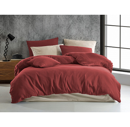 Mušelínové povlečení 140x200, 70x90 cm vínové