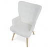 Relaxační křeslo, bílá, látka bouclé, AK-309 WT2
