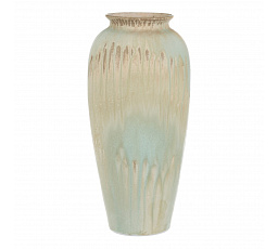 Váza keramická - tvar amfora, 40 cm, béžovo-zelená