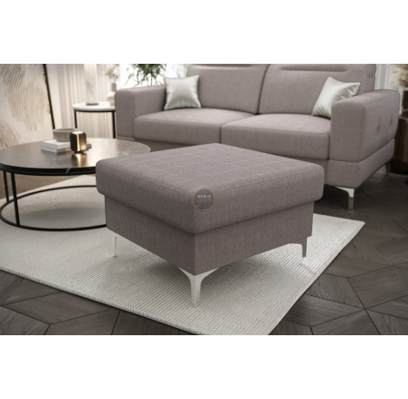 PUFA TAPICEROWANA MALIBU 70X70 CM - Odcienie szarości