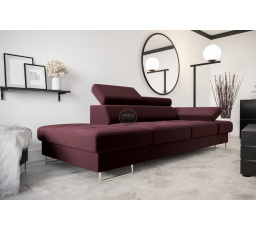 SOFA GALAXY II SZEZLONG 235 CM - Odcienie bordowego , Szezlong po lewej - lewa strona