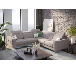 NAROŻNIK ROZKŁADANY MALIBU MAX 250x250 - prawa , Odcienie szarości