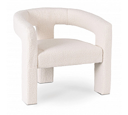 Fotel Wypoczynkowy LILLE Kremowy Boucle