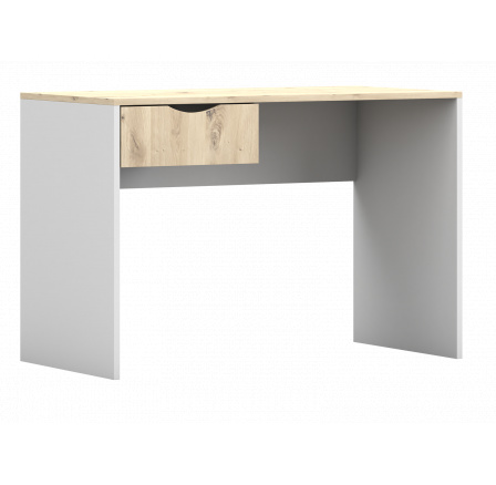 Íróasztal - JOY I 08, Fehér/Tölgy Artisan