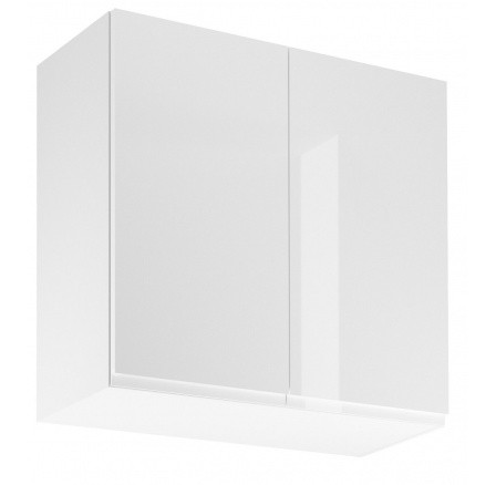 ASPEN G80 konyhai felső szekrény, Fehér/Fényes fehér