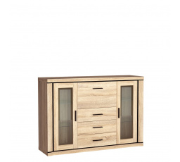 DALLAS D7 vitrineszekrény Sonoma tölgy