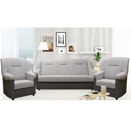 Sedací souprava Panda S 3+1+1 Alfa 17/19 sv.šedá/tm.šedá