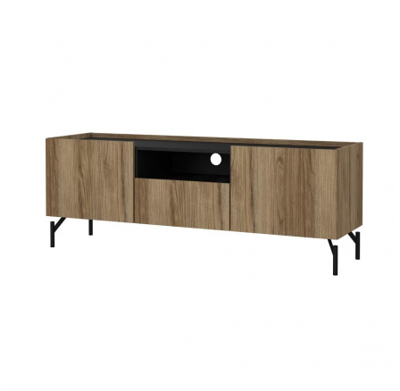 TV komoda Bertil 202, dub catania/černý mat