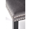 Étkezőszék ALDA VELVET, Szürke/Fekete